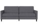 Schlafsofa >Palermo< Leinenoptik Grau - 207x86x86 (BxHxT)