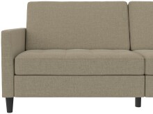 Schlafsofa >Palermo< in Leinenoptik, Cappuccino- 207x86x86 (BxHxT)