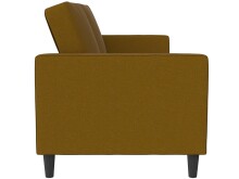 Schlafsofa >Palermo< in Leinenoptik, Curry - 207x86x86 (BxHxT)