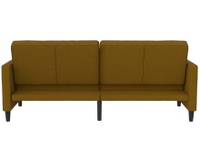 Schlafsofa >Palermo< in Leinenoptik, Curry - 207x86x86 (BxHxT)