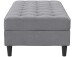 Hocker >Palermo< mit Stauraum,in Grau, Samt - 130x43x69cm (BxHxT)