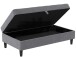 Hocker >Palermo< mit Stauraum,in Grau, Samt - 130x43x69cm (BxHxT)