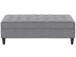 Hocker >Palermo< mit Stauraum,in Grau, Samt - 130x43x69cm (BxHxT)