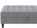 Hocker >Palermo< mit Stauraum,in Grau, Samt - 130x43x69cm (BxHxT)