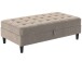 Hocker >Palermo< mit Stauraum, Farbe beige, Samt - 130x43x69cm (BxHxT)