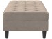 Hocker >Palermo< mit Stauraum, Farbe beige, Samt - 130x43x69cm (BxHxT)