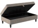 Hocker >Palermo< mit Stauraum, Farbe beige, Samt - 130x43x69cm (BxHxT)