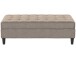 Hocker >Palermo< mit Stauraum, Farbe beige, Samt - 130x43x69cm (BxHxT)