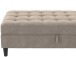 Hocker >Palermo< mit Stauraum, Farbe beige, Samt - 130x43x69cm (BxHxT)