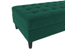 Hocker >Palermo< mit Saturaum, Farbe dunkelgrün, Samt - 130x43x69cm (BxHxT)