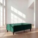 Hocker >Palermo< mit Saturaum, Farbe dunkelgrün, Samt - 130x43x69cm (BxHxT)