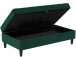 Hocker >Palermo< mit Saturaum, Farbe dunkelgrün, Samt - 130x43x69cm (BxHxT)