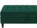 Hocker >Palermo< mit Saturaum, Farbe dunkelgrün, Samt - 130x43x69cm (BxHxT)
