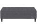 Hocker >Palermo< mit Stauraum, Webstoff in Leinenoptik Grau - 130x43x69 (BxHxT)