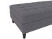 Hocker >Palermo< mit Stauraum, Webstoff in Leinenoptik Grau - 130x43x69 (BxHxT)