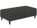 Hocker >Palermo< mit Sztauraum, Leinenstoff-Optik anthrazit - 130x43x69 (BxHxT)