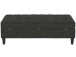 Hocker >Palermo< mit Sztauraum, Leinenstoff-Optik anthrazit - 130x43x69 (BxHxT)