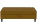 Hocker >Palermo< mit Stauraum, Webstoff in Leinenoptik Curry - 130x43x69 (BxHxT)