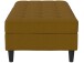 Hocker >Palermo< mit Stauraum, Webstoff in Leinenoptik Curry - 130x43x69 (BxHxT)