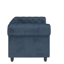 Loungesessel >Firenze< Relaxfunktion, Samt blau - 111x83x87cm (BxHxT)