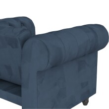 Loungesessel >Firenze< Relaxfunktion, Samt blau - 111x83x87cm (BxHxT)