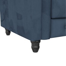 Loungesessel >Firenze< Relaxfunktion, Samt blau - 111x83x87cm (BxHxT)