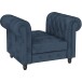 Loungesessel >Firenze< Relaxfunktion, Samt blau - 111x83x87cm (BxHxT)