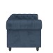 Loungesessel >Firenze< Relaxfunktion, Samt blau - 111x83x87cm (BxHxT)