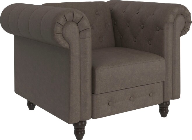 Loungesessel >Firenze< Relaxfunktion, Mikrofaser braun - 111x83x87 (BxHxT)