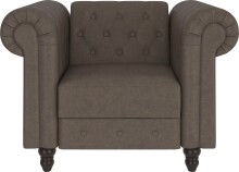 Loungesessel >Firenze< Relaxfunktion, Mikrofaser braun - 111x83x87 (BxHxT)