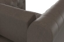 Loungesessel >Firenze< Relaxfunktion, Mikrofaser braun - 111x83x87 (BxHxT)