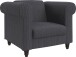 Loungesessel >Firenze II< Relaxfunktion,  Anthrazit, Cord - 111x83x87cm (BxHxT)