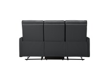 3-Sitzer >Lübeck< Relaxfunktion, Schwarz, Polyurethan - 180x120x86cm (BxHxT)