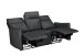 3-Sitzer >Lübeck< Relaxfunktion, Schwarz, Polyurethan - 180x120x86cm (BxHxT)