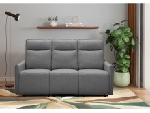3-Sitzer >Lübeck< Relaxfunktion, in Grau, Stoff - 180x120x86cm (BxHxT)