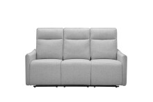 3-Sitzer >Lübeck< Relaxfunktion, in silber, Stoff - 180x120x86cm (BxHxT)
