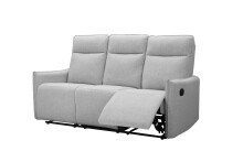 3-Sitzer >Lübeck< Relaxfunktion, in silber, Stoff - 180x120x86cm (BxHxT)