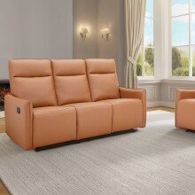 3-Sitzer >Lübeck< Relaxfunktion, in Braun, Polyurethan - 180x120x86cm (BxHxT)