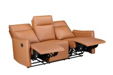 3-Sitzer >Lübeck< Relaxfunktion, in Braun, Polyurethan - 180x120x86cm (BxHxT)