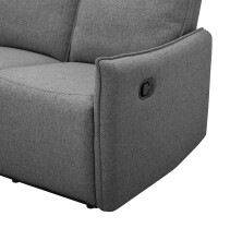 2-Sitzer >Lübeck< Relaxfunktion, in Grau, Stoff - 127x120x86cm (BxHxT)