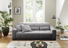 Big-Sofa >Maggy< Sitztiefe/Kopfteilverstellung, Curio hellgrau - 242x110x121cm (BxHxT)