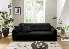 Big-Sofa >Maggy< inkl. Verstellungen, Curio schwarz - 242x110x121cm (BxHxT)