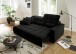 Big-Sofa >Maggy< inkl. Verstellungen, Curio schwarz - 242x110x121cm (BxHxT)