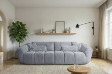 Big-Sofa >Andrew< Bezug Onega grau - 280x82x115cm...