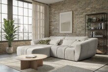 Polstergarnitur >Andrew< Bezug Vibe creme - 280x82x193cm (BxHxT)