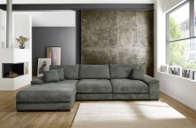 Polsterecke >Anselm< in grau, Onega - 323x90x177cm...