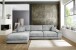Polsterecke >Anselm< in silber, Onega - 323x90x177cm (BxHxT)