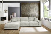 Polsterecke >Anselm< in creme, Onega - 323x90x177cm...