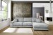 Polsterecke >Anselm< in silber, Onega - 323x90x177cm (BxHxT)