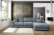 Polsterecke >Anselm< in graublau, Onega - 323x90x177cm (BxHxT)